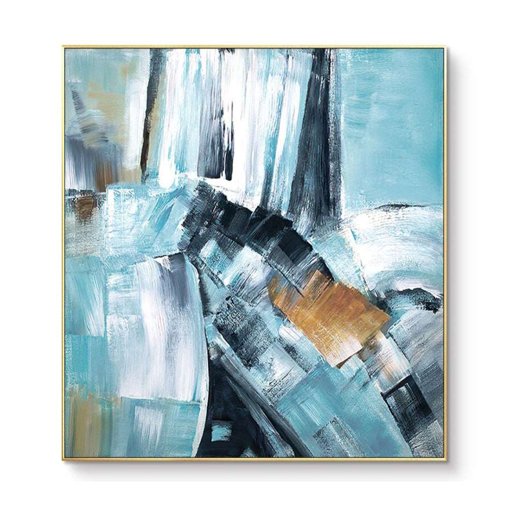 100% Modern Abstract Oil Painting large hand painted Abstract Painting Blue  Abstract Canvas for Wall Art Office Decoration