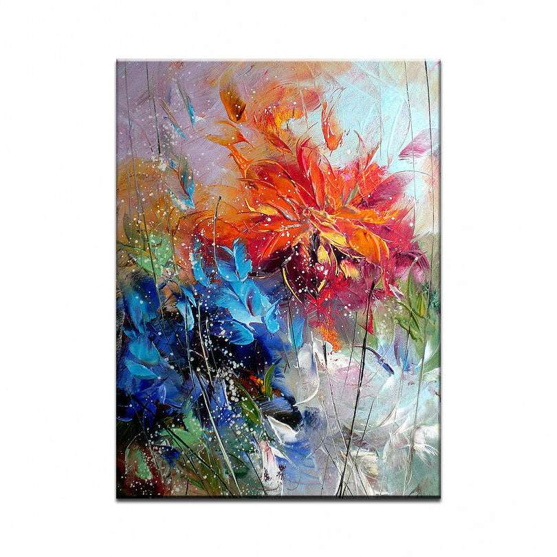 100% Hand Painted Abstract Oil Painting Wall Art Modern Flowers Picture On Canvas Home Decoration For Living Room No Frame