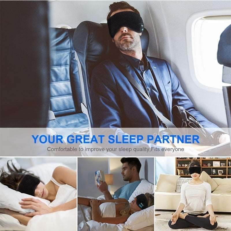 3D Stereo Eyeglasses Luminous Breathable Sleep Dual Ear Music Telephone Eyeglasses Music Call Eye Mask Christmas Gift For Women/Kids/Children/Men/Adults