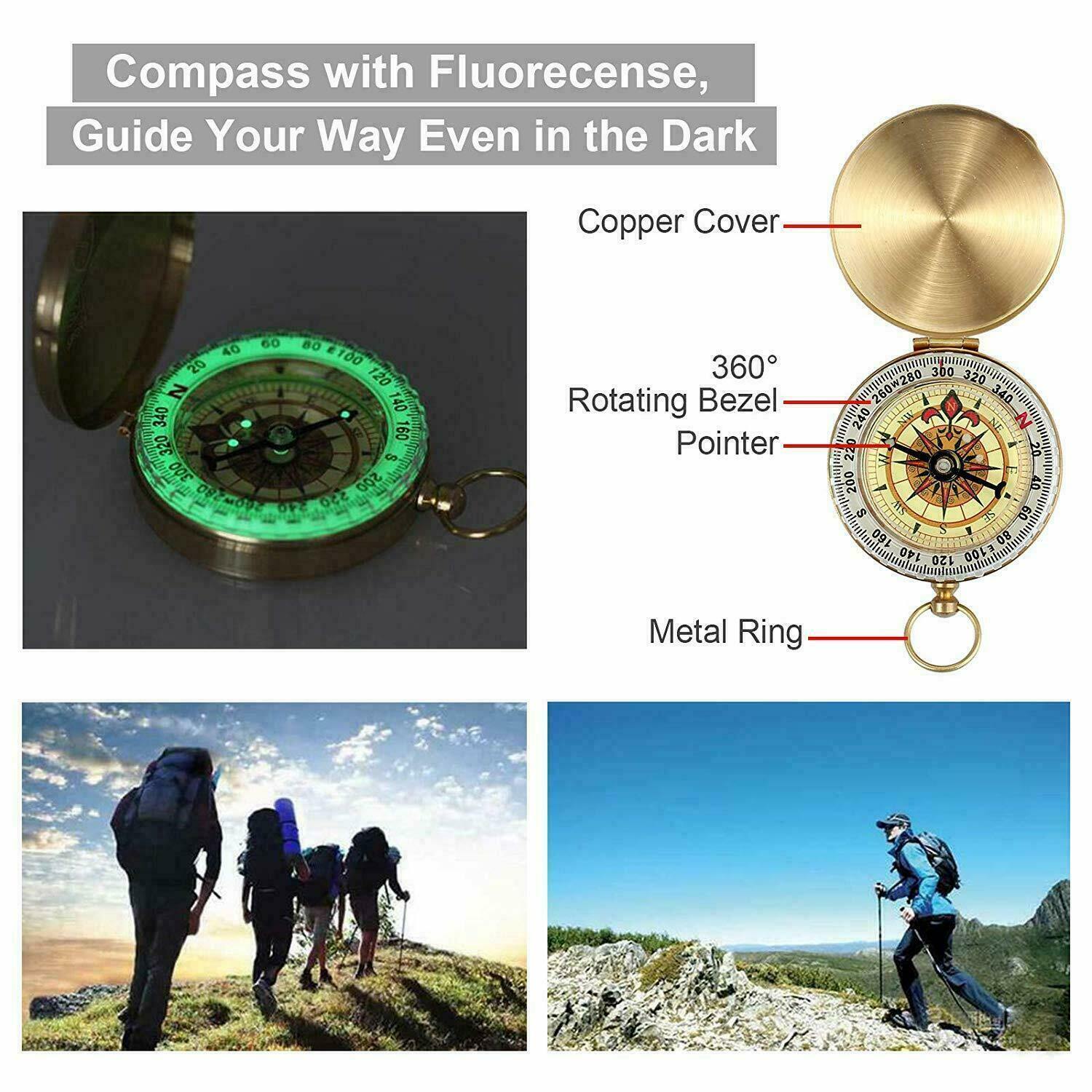 14 in 1 Outdoor Emergency Survival Gear Kit Camping Tactical Tools SOS EDC Case displayed open, containing items like a flashlight, compass, multi-tool, knife, wire, and an emergency blanket.