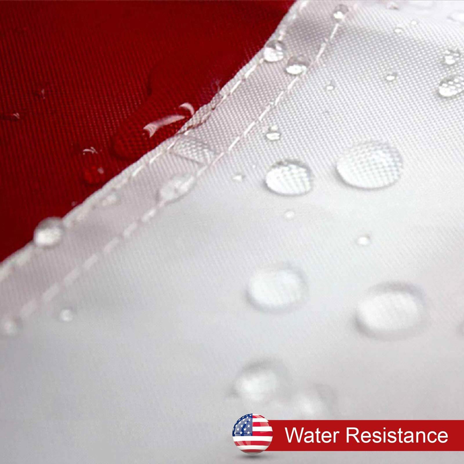 An American Flag 5x8 ft with a unique design, featuring a single large star replacing the usual field of 50 stars, against the standard thirteen red and white stripes. The star is intricately embroidered, showcasing detailed craftsmanship.