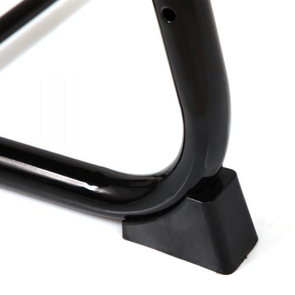 Black Adjustable TV Tray Table with Cup Holder;  Folding TV Dinner Table with 6 Height and 3 Tilt Angle Adjustments, isolated on a white background.