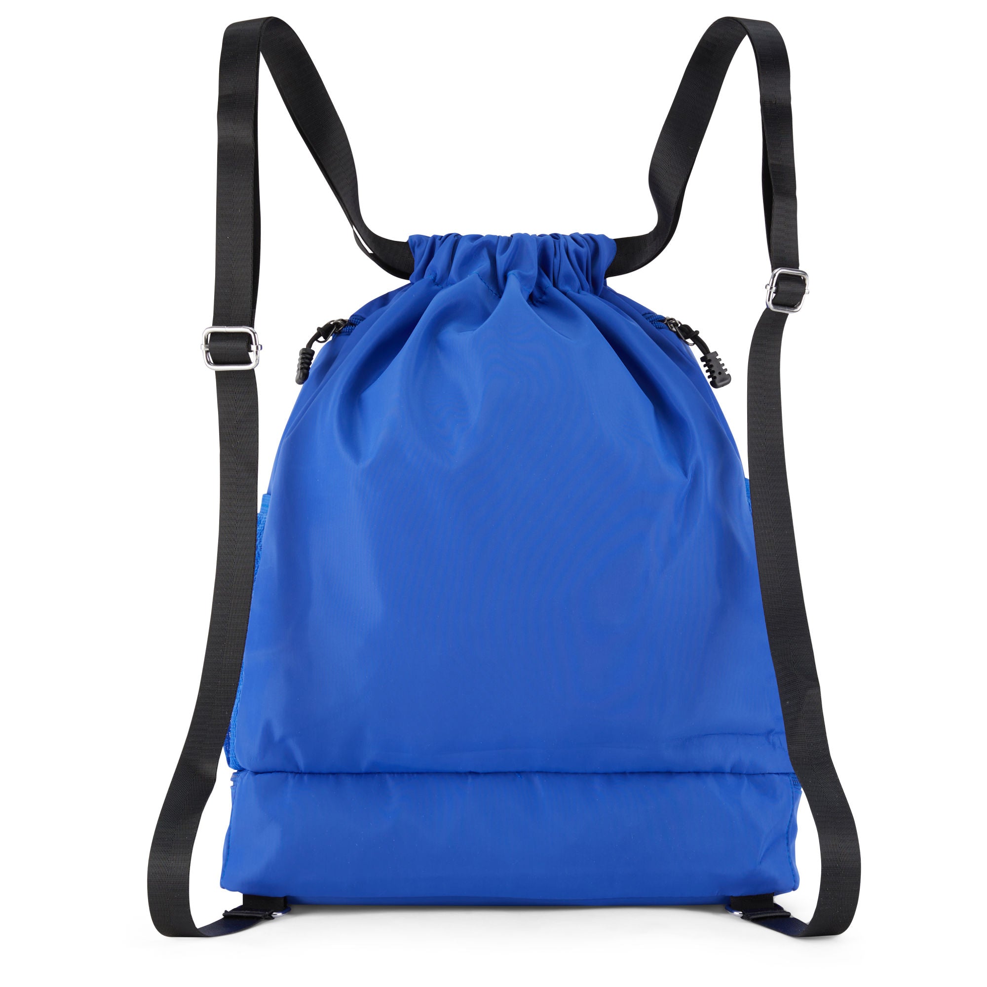 Clarissa GO Bag with a white airplane and suitcase icon, featuring an external pocket and a purple smartphone in a side holder.