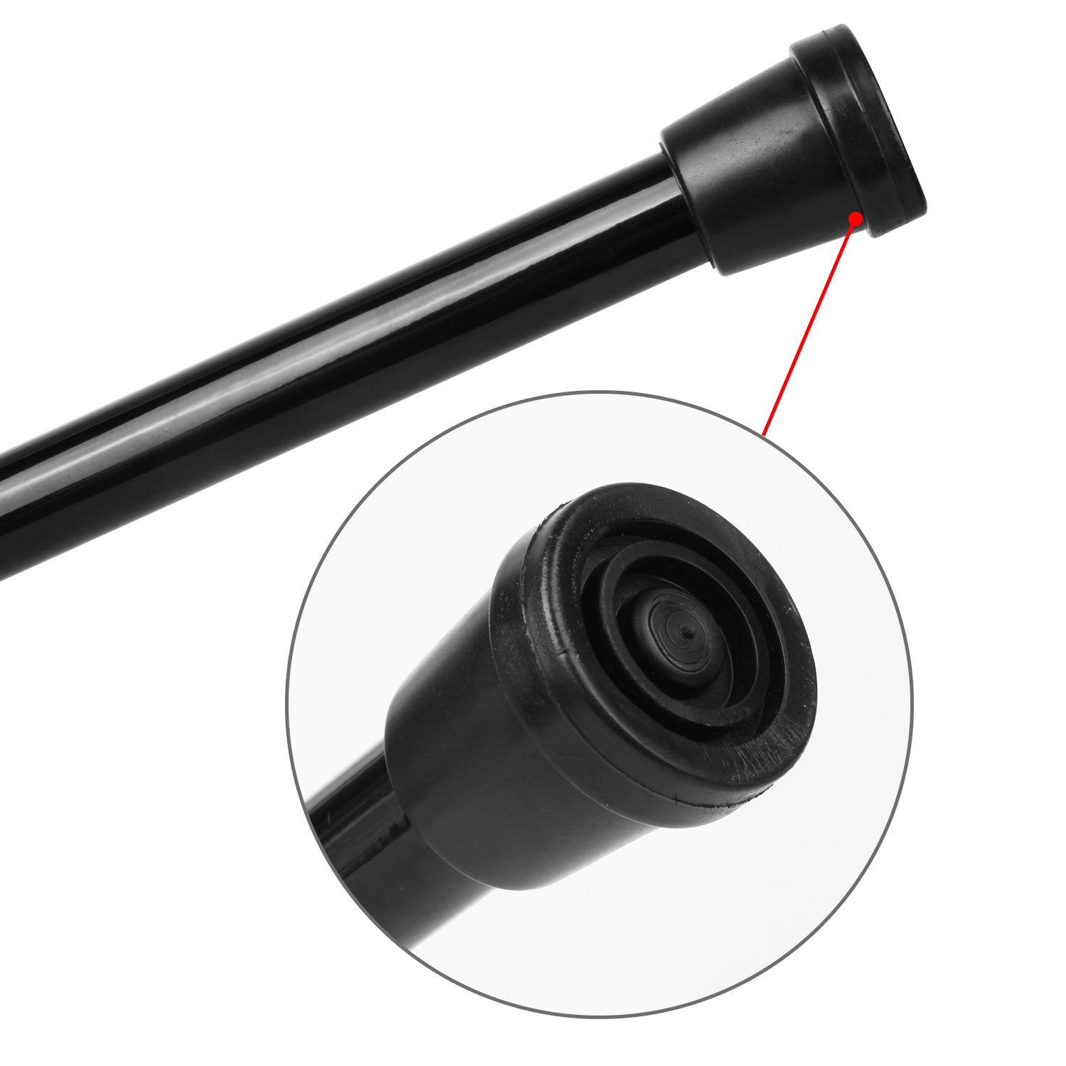 Red Walking Cane Aluminum Alloy Walking Stick Adjustable Folding Travel Hiking Stick extended and folded, isolated on a white background.