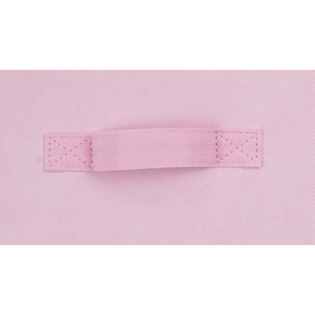 Five black Collapsible Cube Fabric Storage Bins (10.5" x 10.5"), 6 Pack with handles, stacked in a pyramid arrangement on a white background.