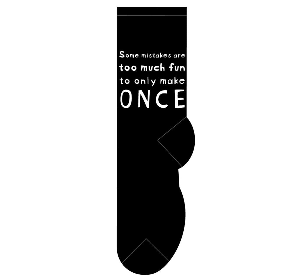 Black What'd You Say? Sox 5 PACK featuring white text that reads "The first 5 days after the weekend are the hardest," presented vertically.