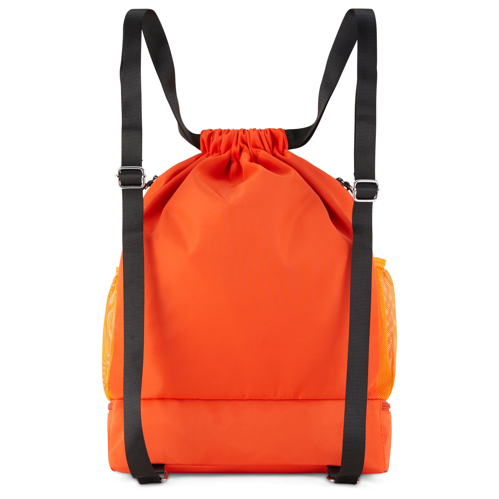 Clarissa GO Bag with a white airplane and suitcase icon, featuring an external pocket and a purple smartphone in a side holder.