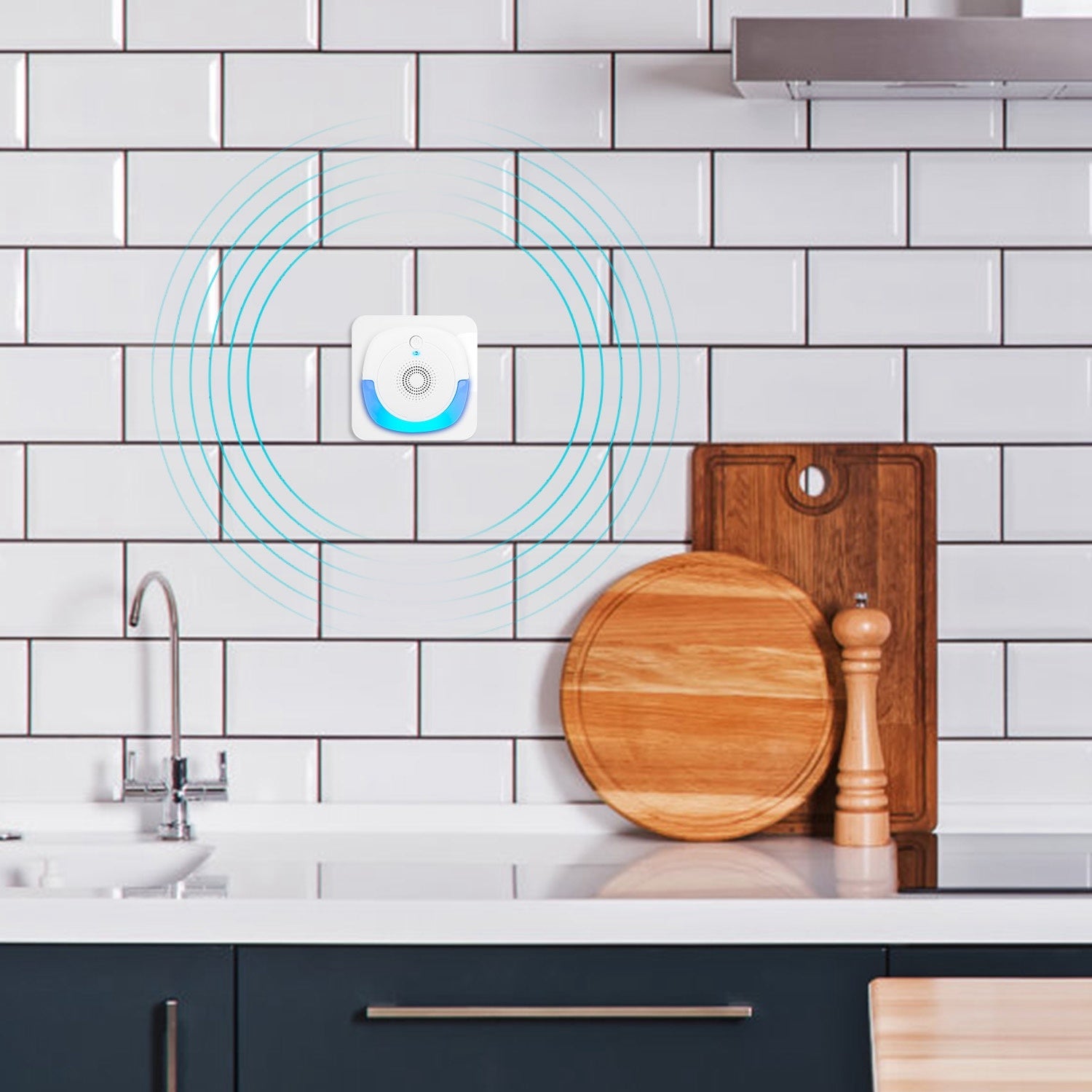 Six 6 Packs Ultrasonic Pest Repellers Plug In Indoor Pest Control Mouse Repellent Chaser Deterrent for Home Kitchen Office Warehouse Hotel arranged in two rows on a white background.