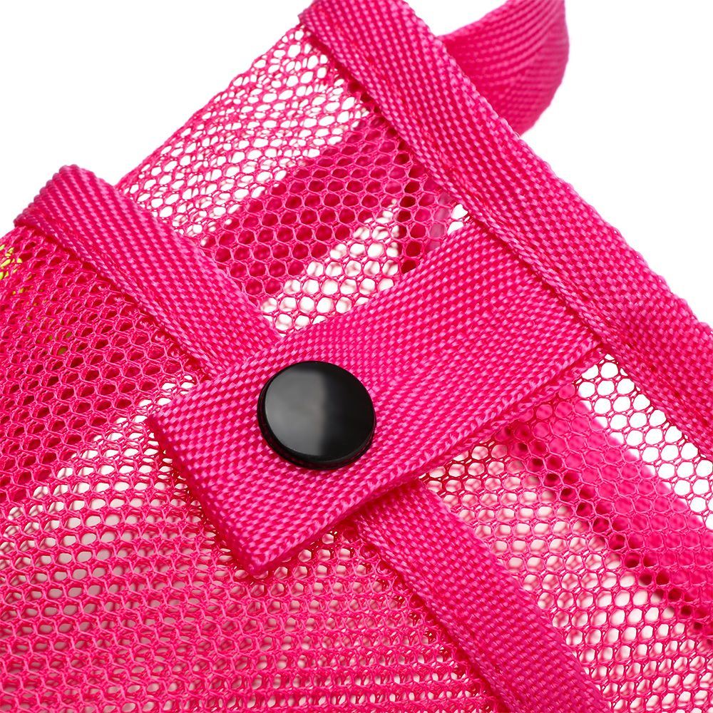 Black mesh Water and Phone bag with a shoulder strap and a blue water bottle partially visible at the top.