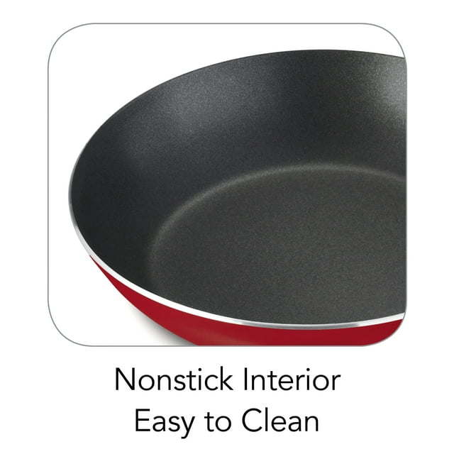 A set of new 9-Piece Non-Stick Cookware Set including two pots, a saucepan, and two frying pans, all with tempered glass lids and black handles, arranged on a white background.