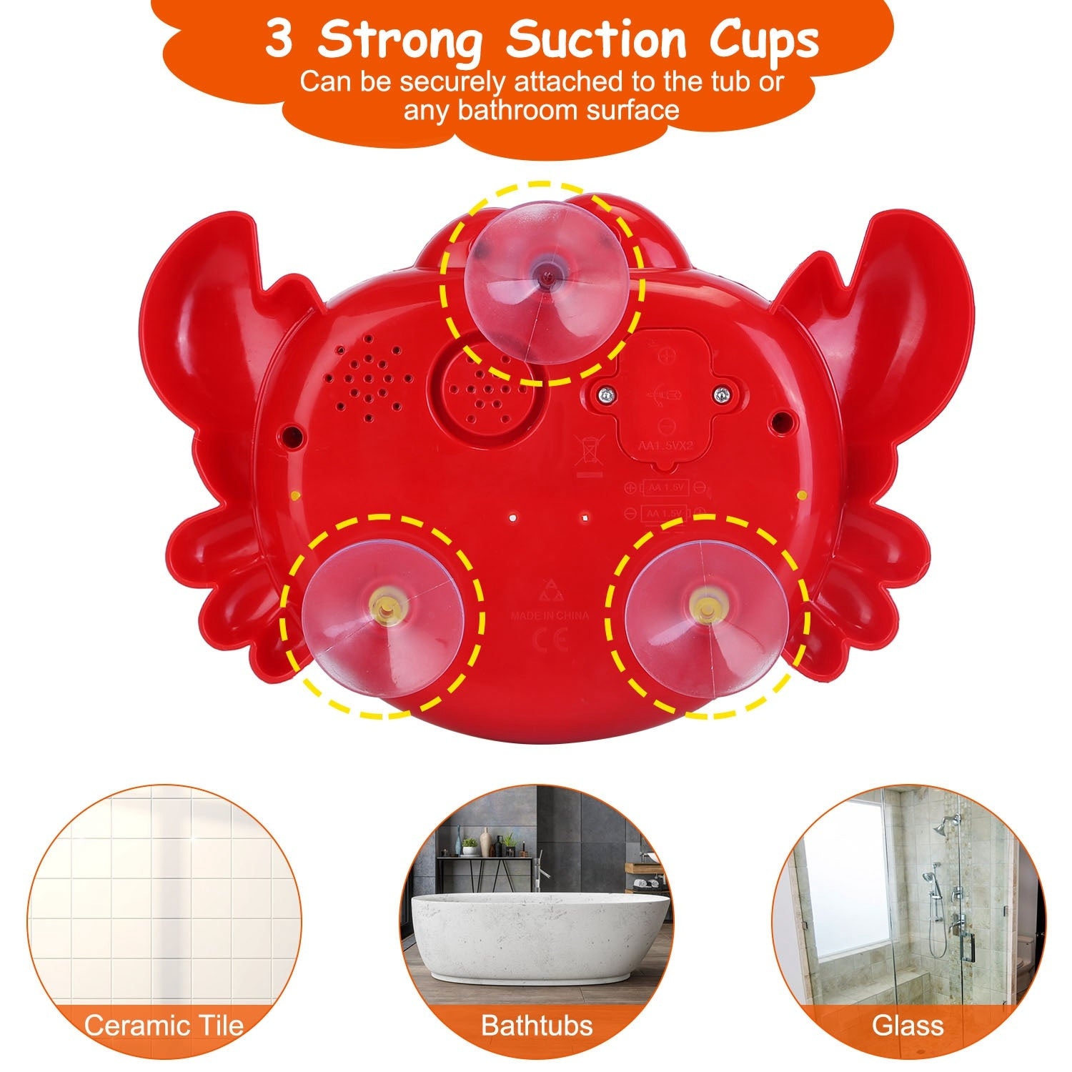 A whimsical Frog Musical Bubble Bath Maker releasing soap foam, isolated on a white background.