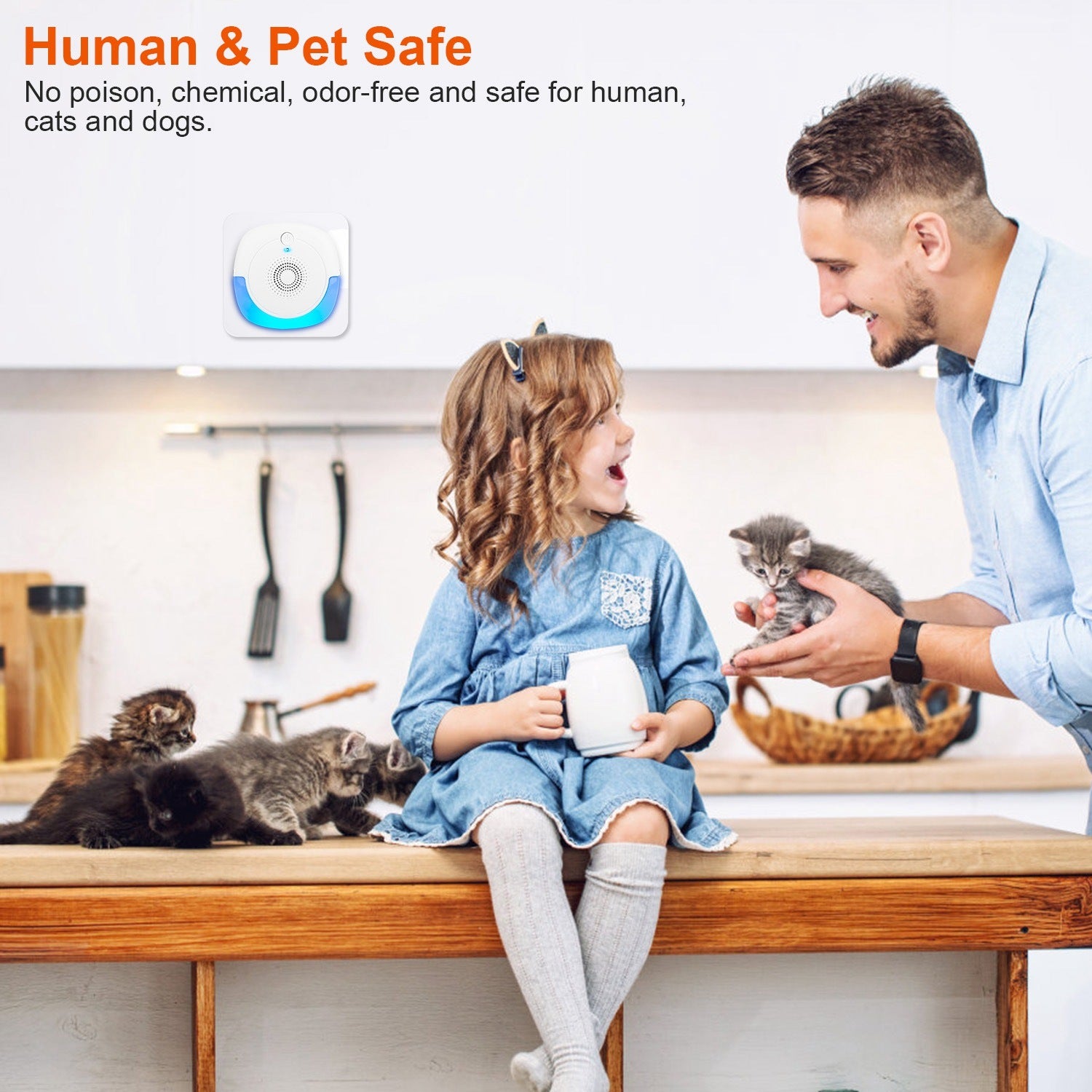 Six 6 Packs Ultrasonic Pest Repellers Plug In Indoor Pest Control Mouse Repellent Chaser Deterrent for Home Kitchen Office Warehouse Hotel arranged in two rows on a white background.