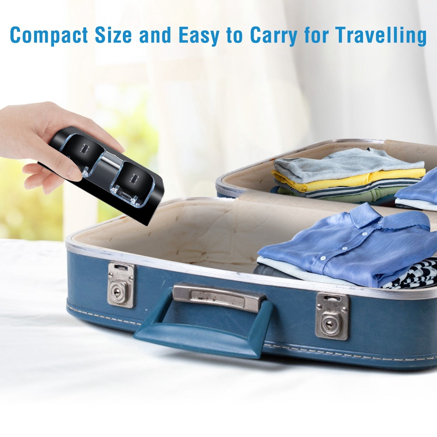 A For Wii Remote Controller Charger Dual Charge Dock with Two 2800mAh Rechargeable Batteries station for gaming controllers with rechargeable batteries, a USB cable, and safety feature icons displayed.