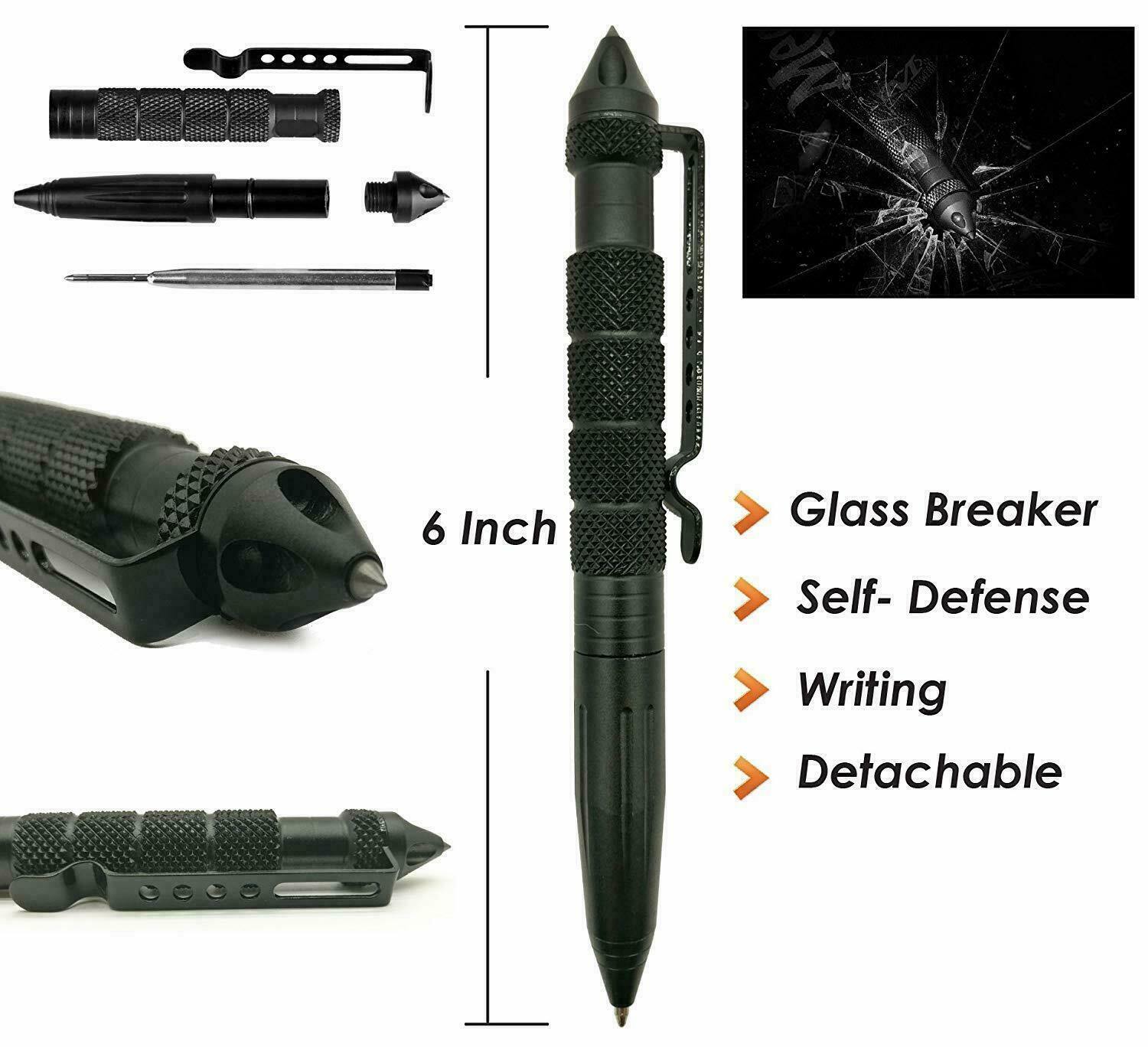 14 in 1 Outdoor Emergency Survival Gear Kit Camping Tactical Tools SOS EDC Case displayed open, containing items like a flashlight, compass, multi-tool, knife, wire, and an emergency blanket.