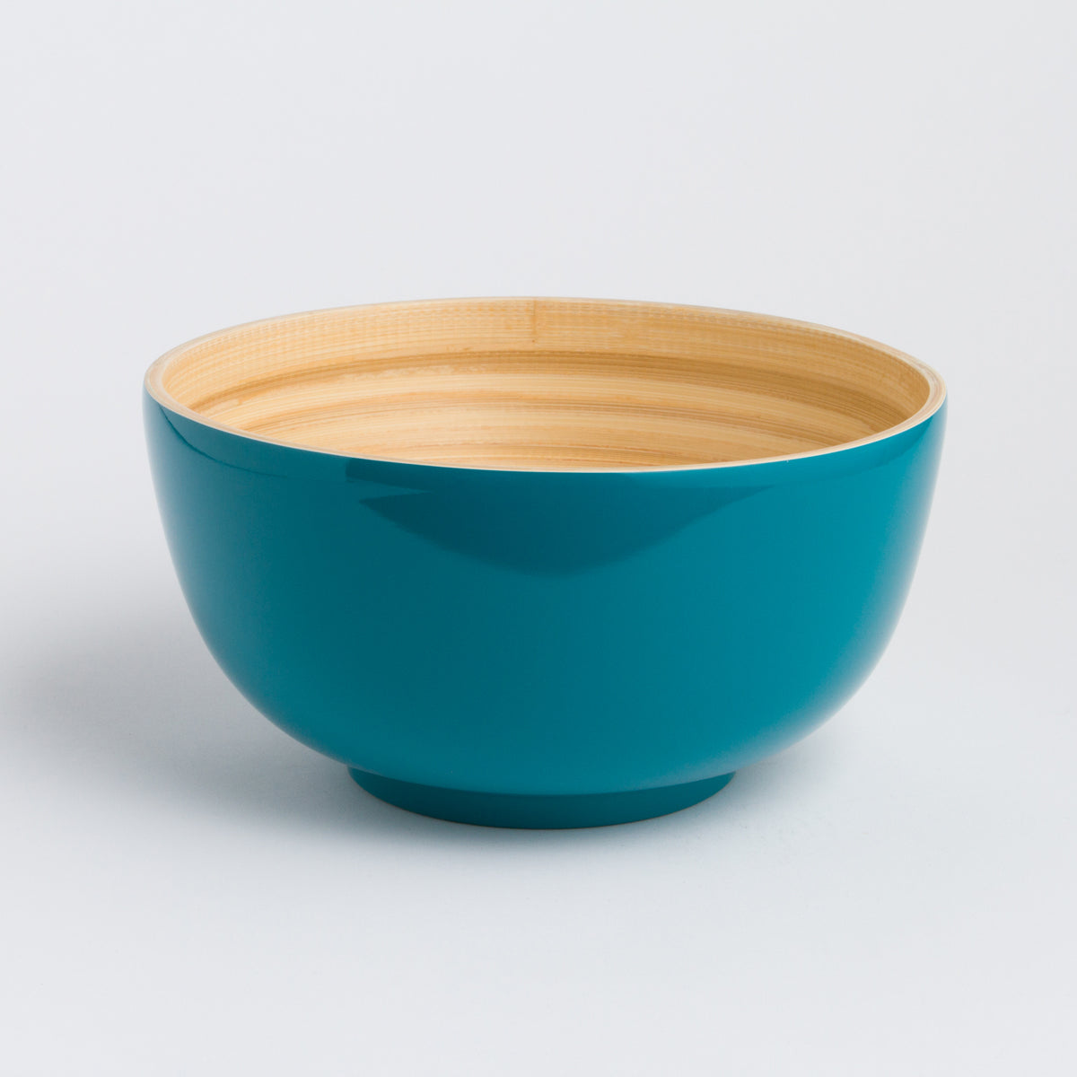 The TCHON Bamboo Salad Bowl (Large) features a cracked grey exterior and a smooth wooden interior, showcasing sustainable design against a plain white background.