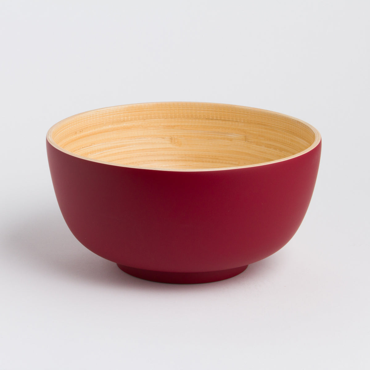 The TCHON Bamboo Salad Bowl (Large) features a cracked grey exterior and a smooth wooden interior, showcasing sustainable design against a plain white background.