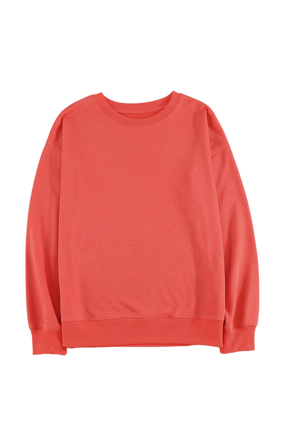 Plain Crew Neck Pullover Sweatshirt