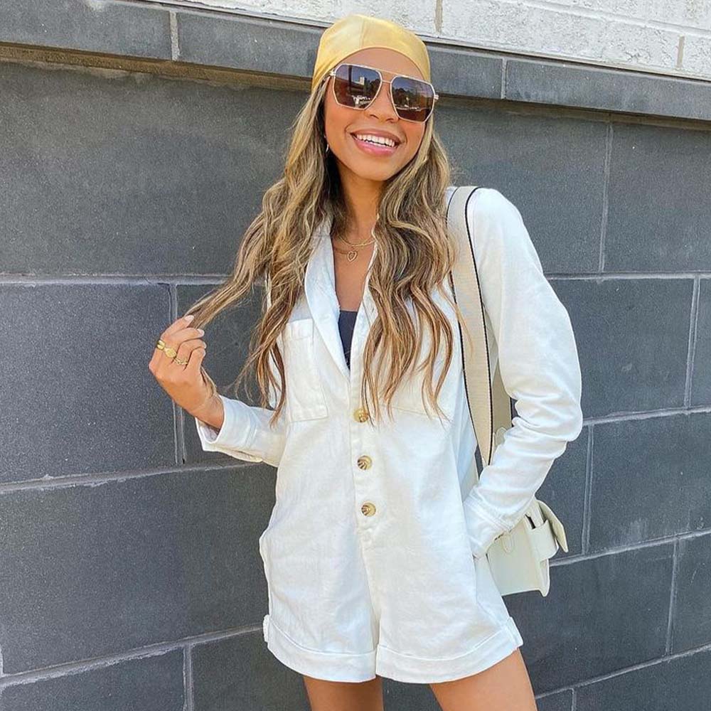 A pair of Goldie sunglasses with brown lenses.