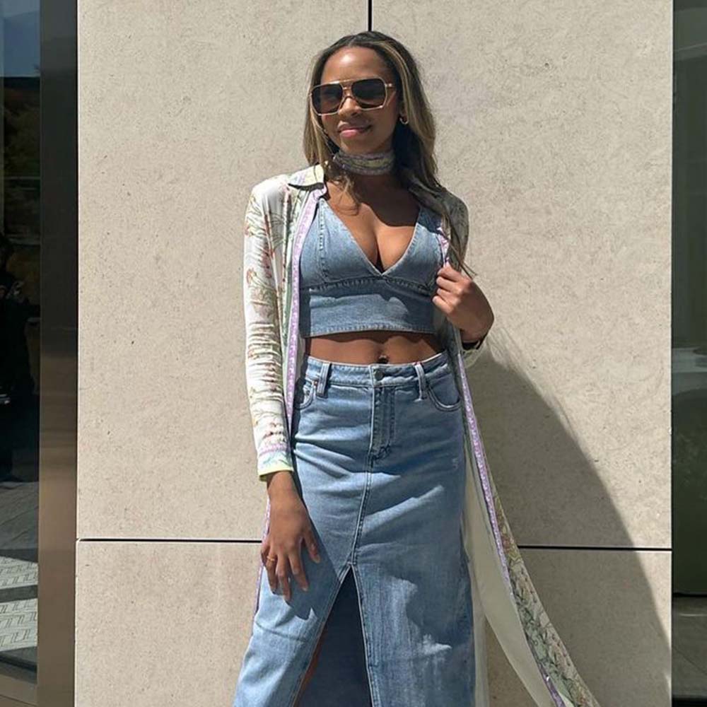 A pair of Goldie sunglasses with brown lenses.