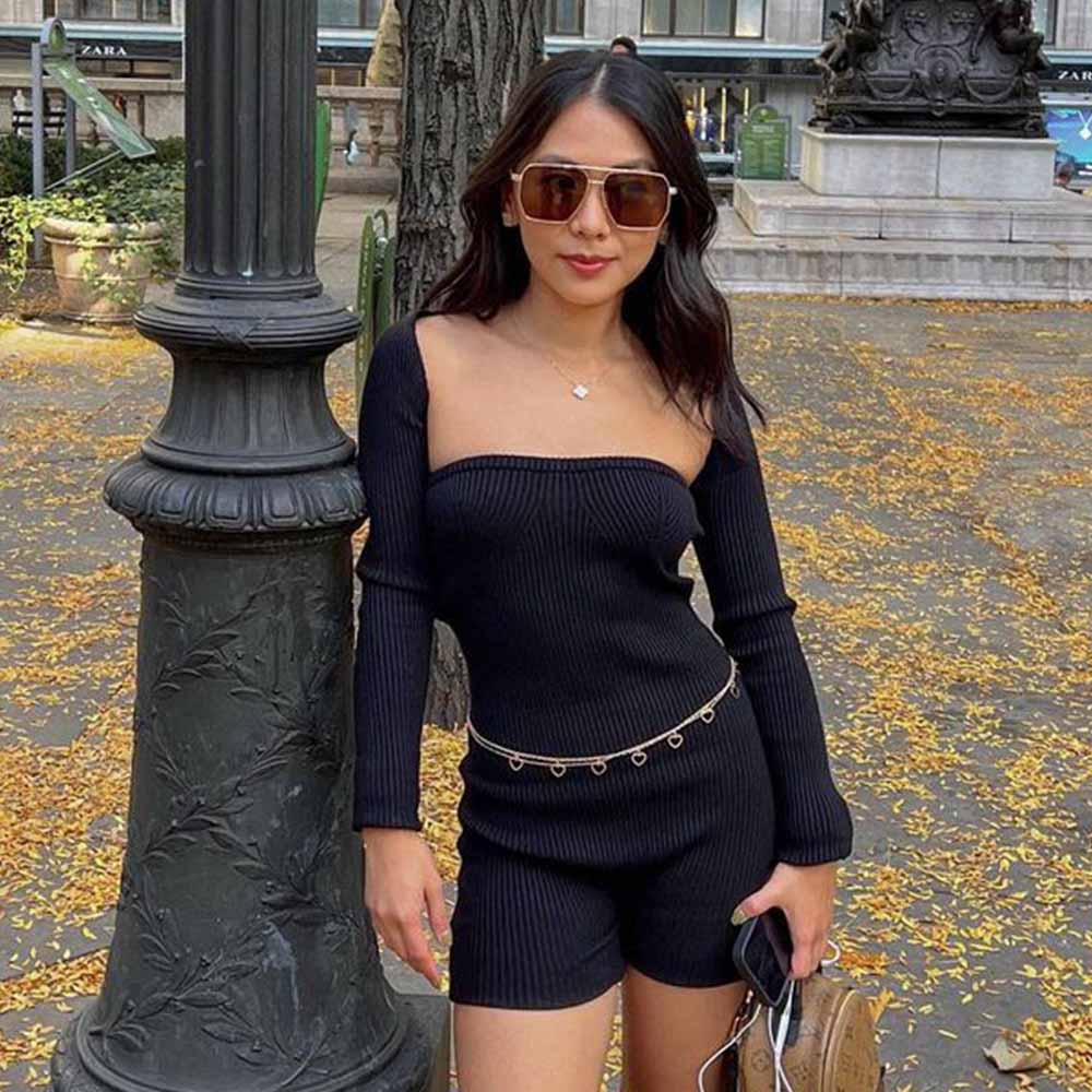 A pair of Goldie sunglasses with brown lenses.