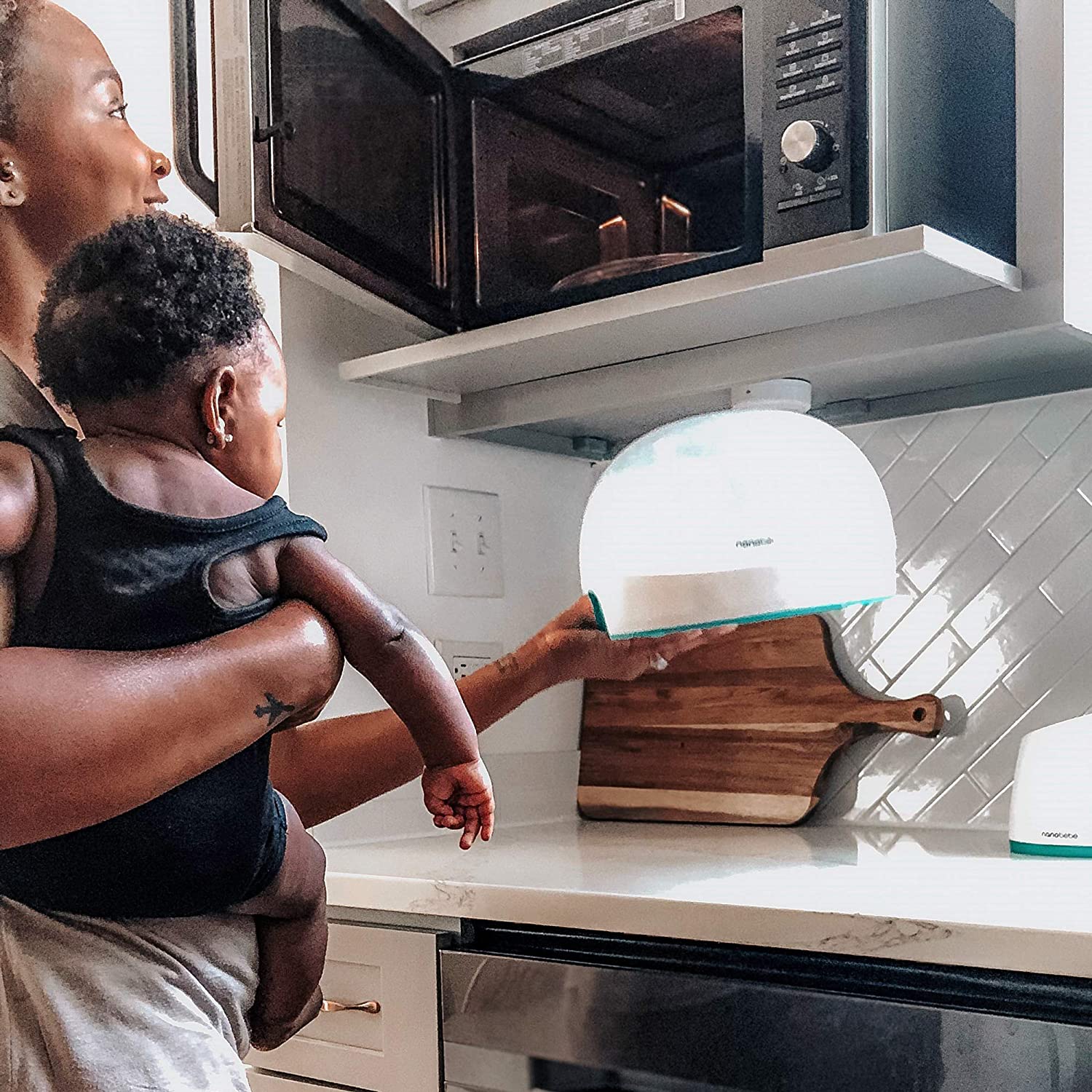 The Microwave Steam Sterilizer is designed with a transparent dome cover and tree-like stands on a perforated base to ensure your baby bottles remain germ-free.