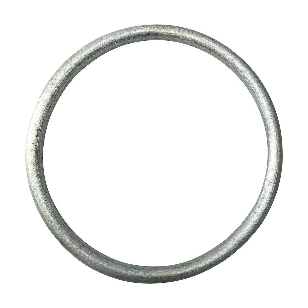 The Recycled Bombshell Bangle, crafted with recycled aluminum, features a smooth surface and is showcased against a plain white background.