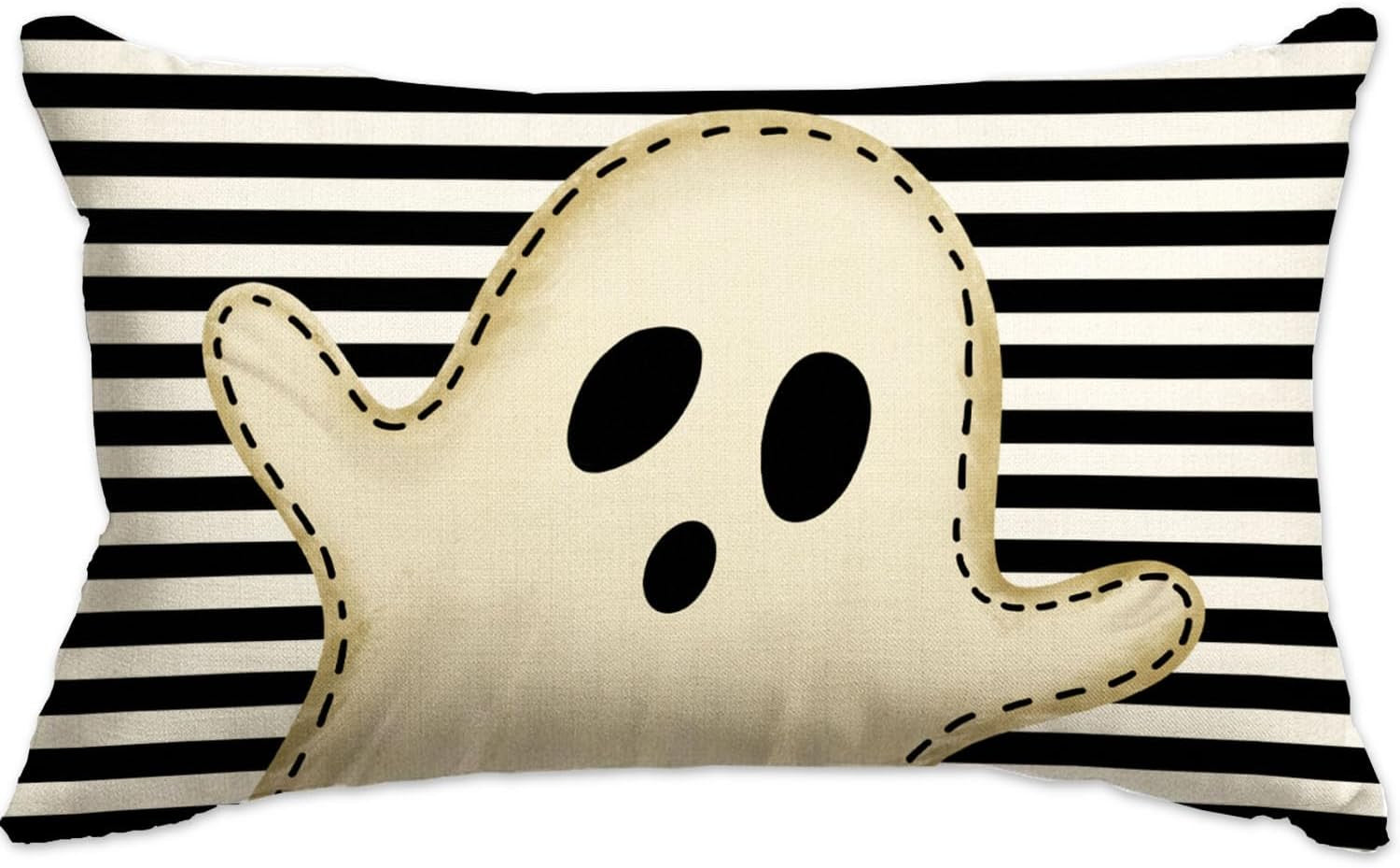 Halloween Pillow Cover 12X20 Set of 2 Ghost Halloween Lumbar Pillow Covers Decorations Outdoor Halloween Pillows Decorative for Halloween Home Decor for Sofa