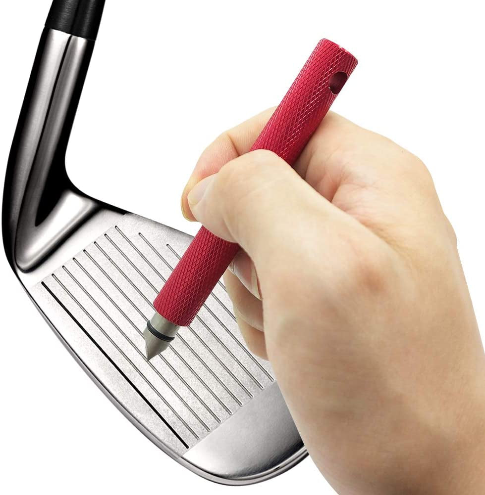 Golf Club Groove Sharpener Sharpening Tool Re-Grooving Cleaning Tool and Cleaner for Wedges & Irons