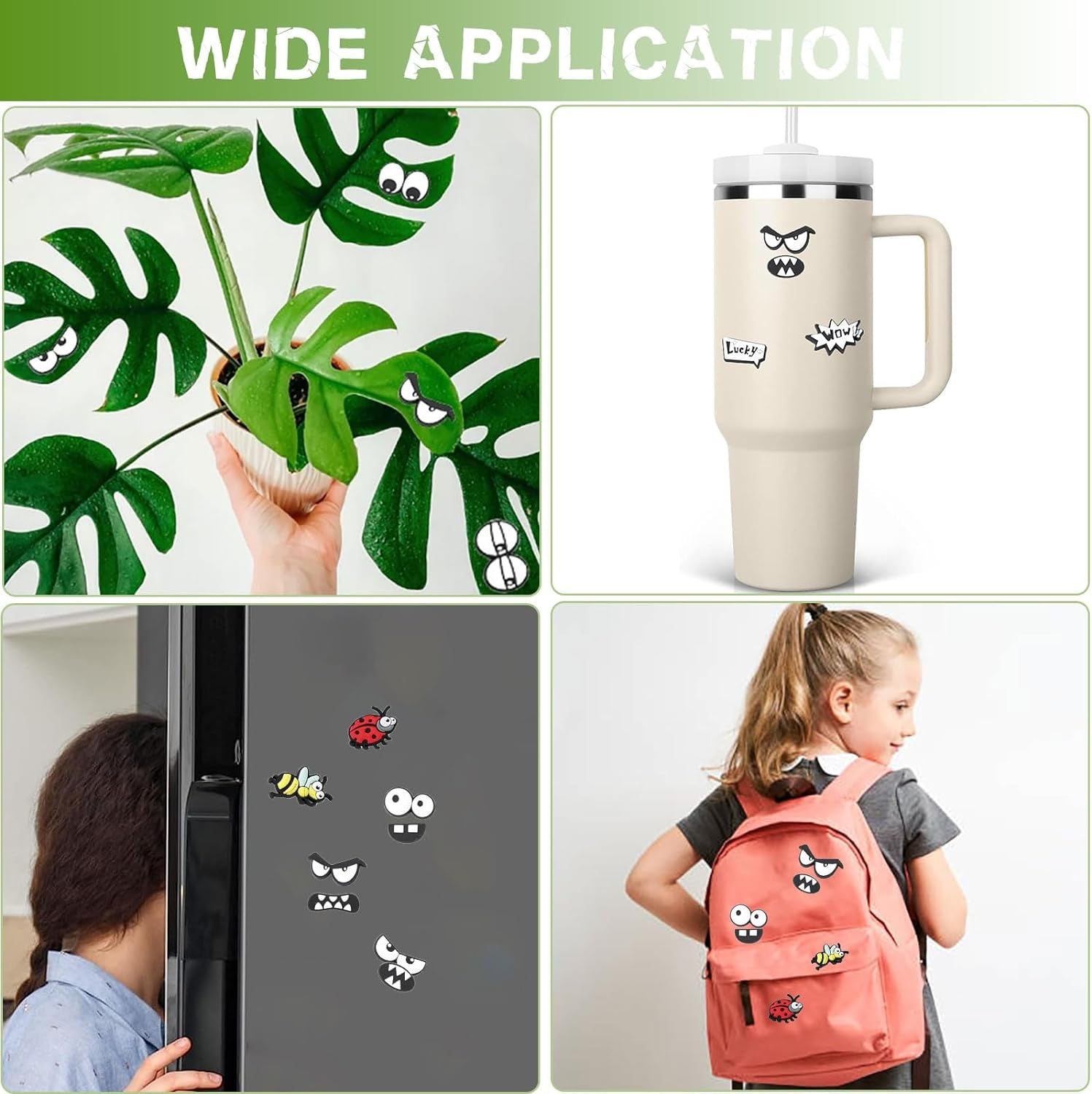 Plant Magnets, 20Pcs Monster Plant Magnets Eyes for Potted Plants, Funny Plant Pins Charms, Cute Plant Safe Magnets Silicone Decor, Indoor Outdoor Plant Accessories, Unique Gifts for Plant Lovers (A)