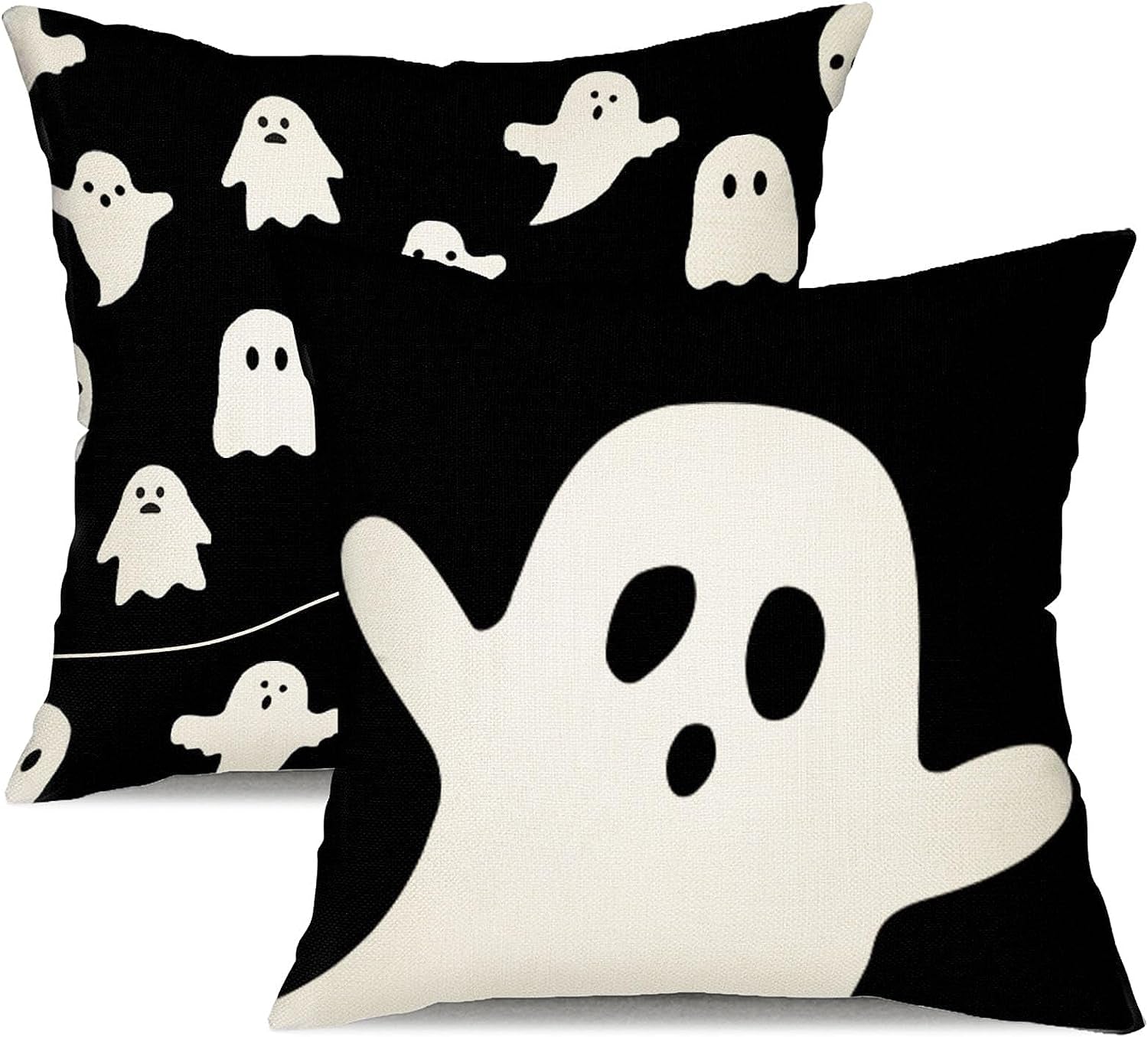 Halloween Pillow Cover 12X20 Set of 2 Ghost Halloween Lumbar Pillow Covers Decorations Outdoor Halloween Pillows Decorative for Halloween Home Decor for Sofa