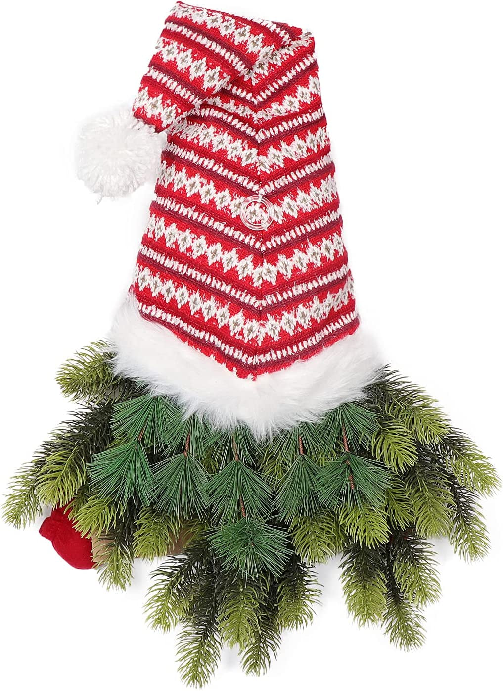 Christmas Wreath Artificial Gnome Wreath Hanging Ornament Wall Decor Sign for Front Door Porch Living Room Home