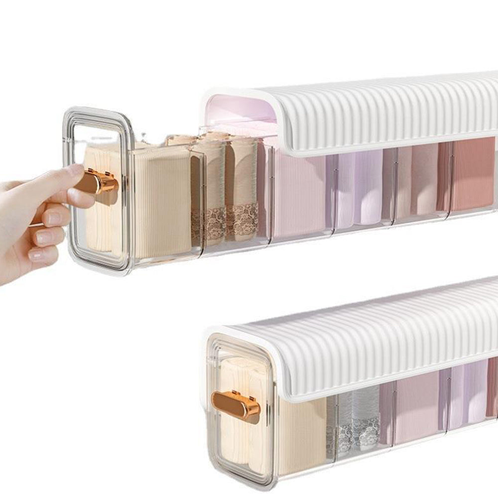 6-Cell Wall Mounted Socks and Underwear Drawer Organizer Efficient Storage Solution_7