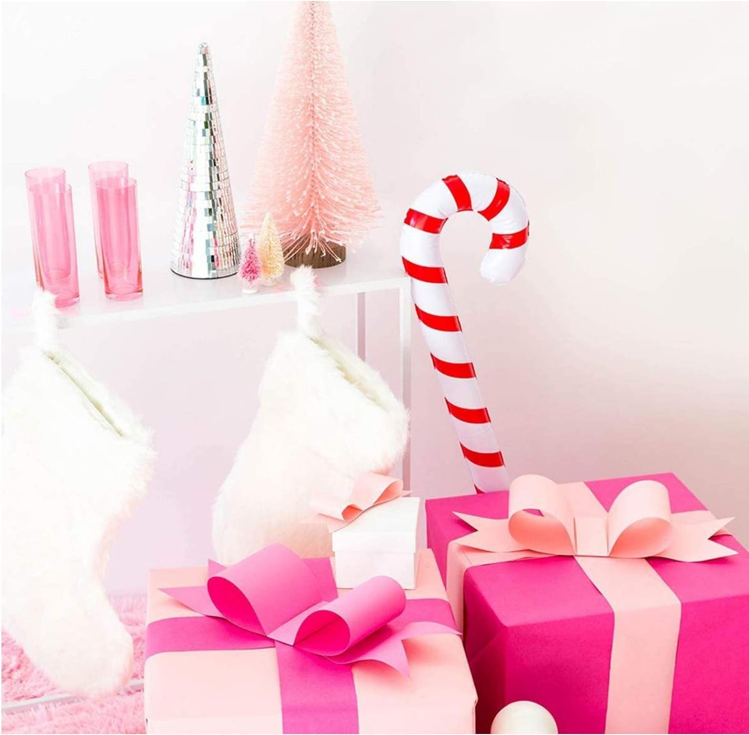 6Pcs 35 Inch Inflatable Christmas Candy Cane for Christmas Decorations, Outdoor Holiday Decorations by