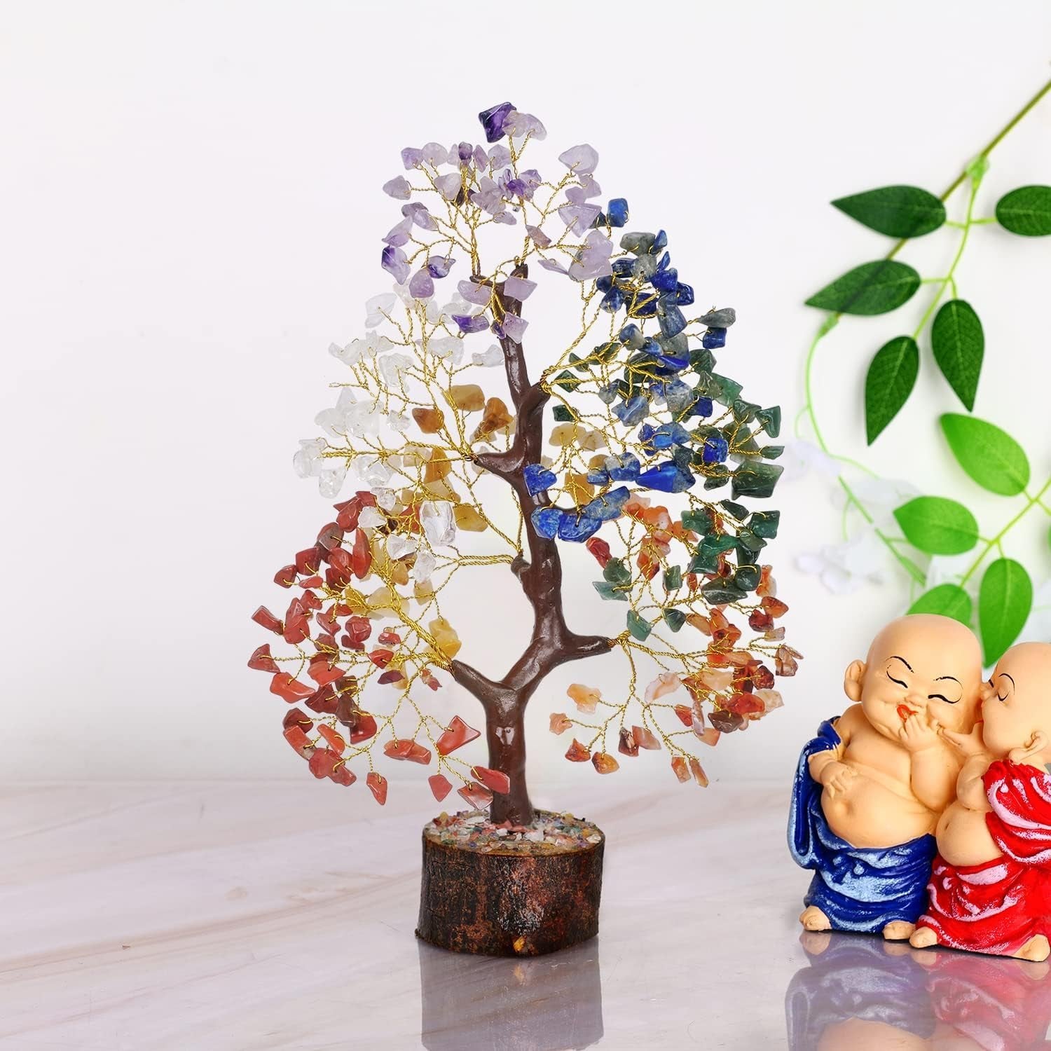 Seven Chakra Tree of Life - Crystal Tree for Positive Energy - Tree of Life Decor - Feng Shui Decor - Spiritual Gifts - 7 Chakra Tree, Money Tree - Stone Tree - Home Decor - Crystal Decor