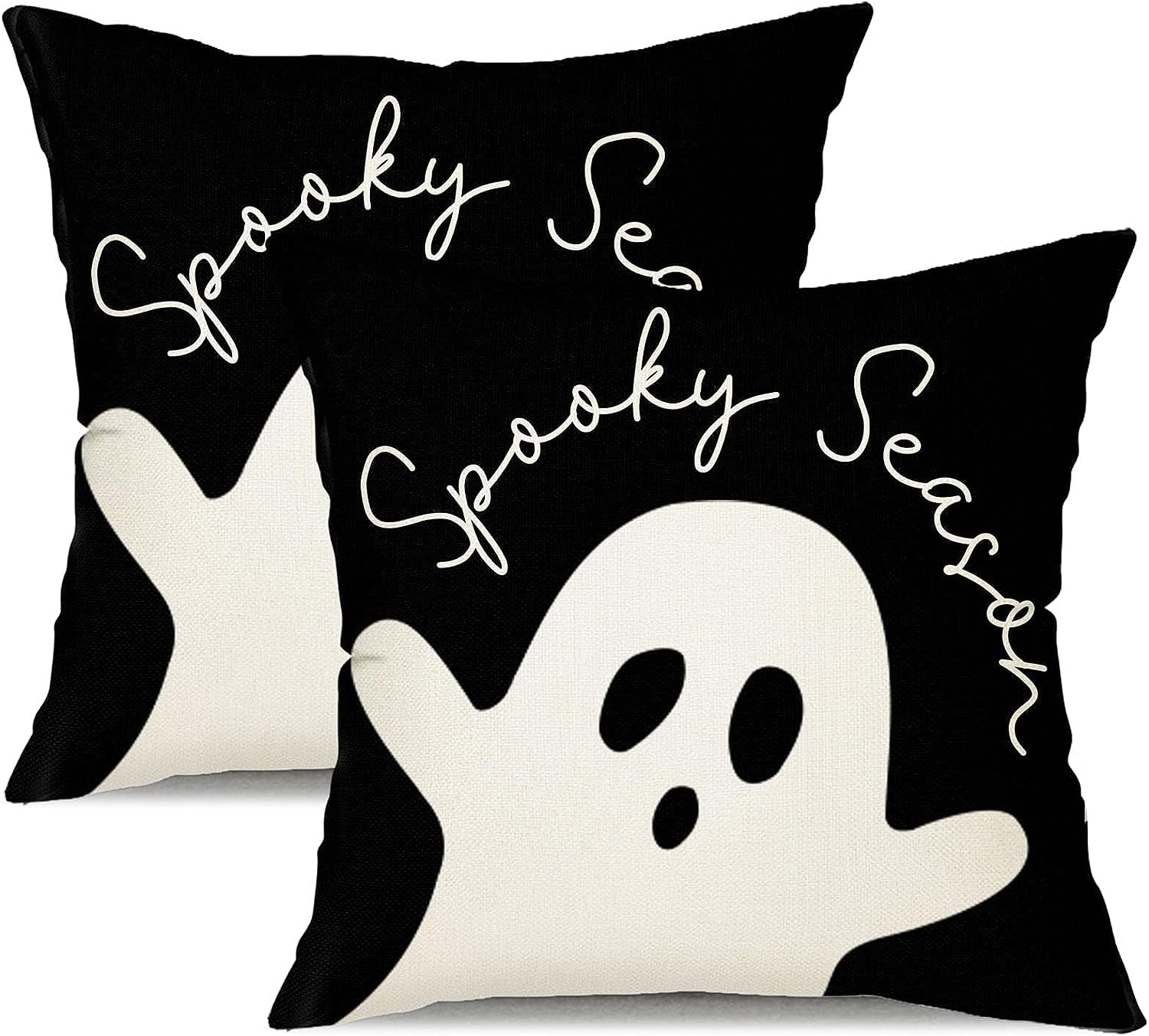 Halloween Pillow Cover 12X20 Set of 2 Ghost Halloween Lumbar Pillow Covers Decorations Outdoor Halloween Pillows Decorative for Halloween Home Decor for Sofa