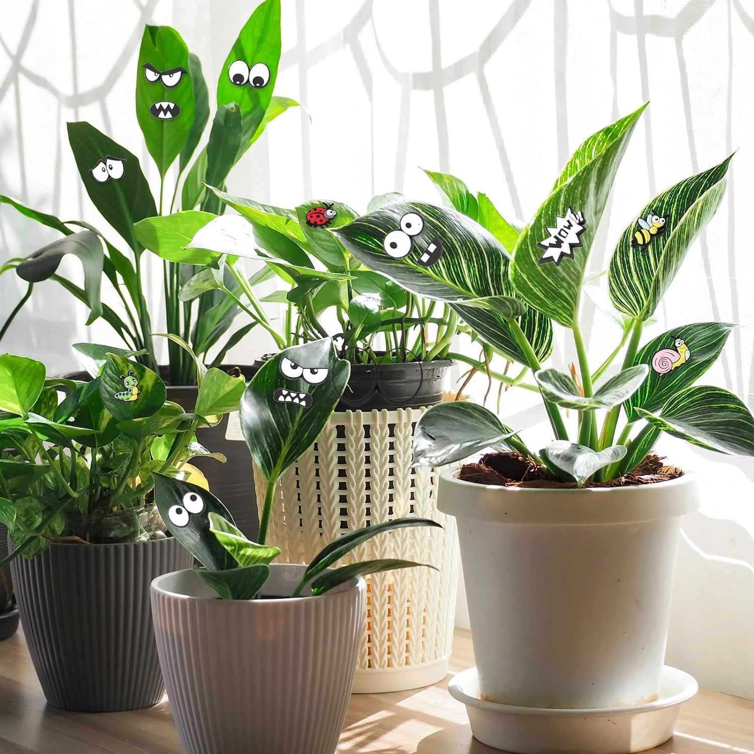 Plant Magnets, 20Pcs Monster Plant Magnets Eyes for Potted Plants, Funny Plant Pins Charms, Cute Plant Safe Magnets Silicone Decor, Indoor Outdoor Plant Accessories, Unique Gifts for Plant Lovers (A)