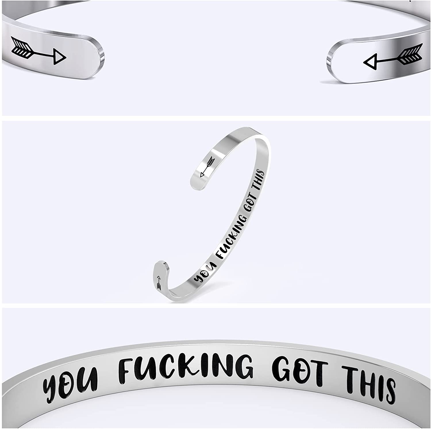 You fucking get this ModernMazing stainless steel cuff bracelet.