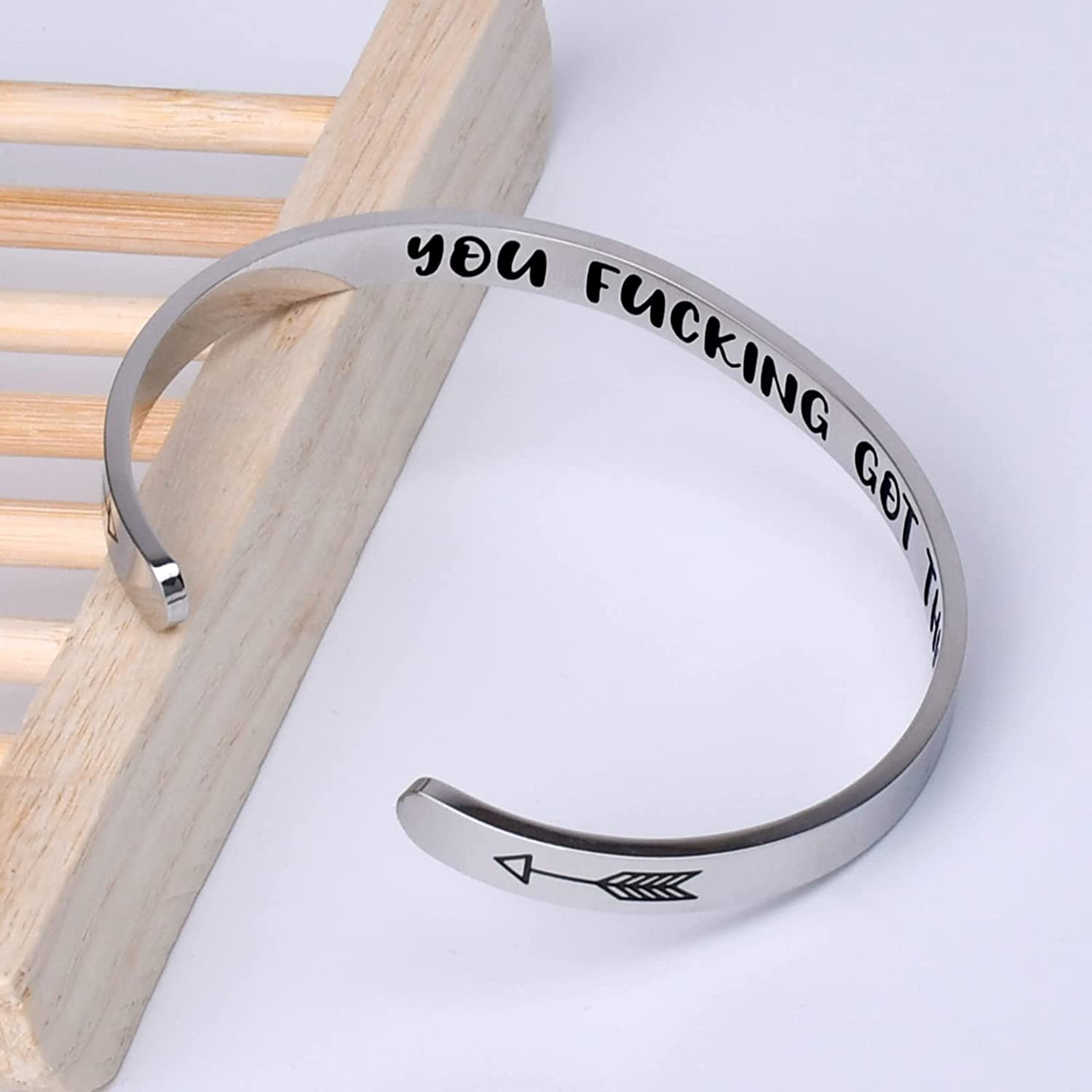 You fucking get this ModernMazing stainless steel cuff bracelet.