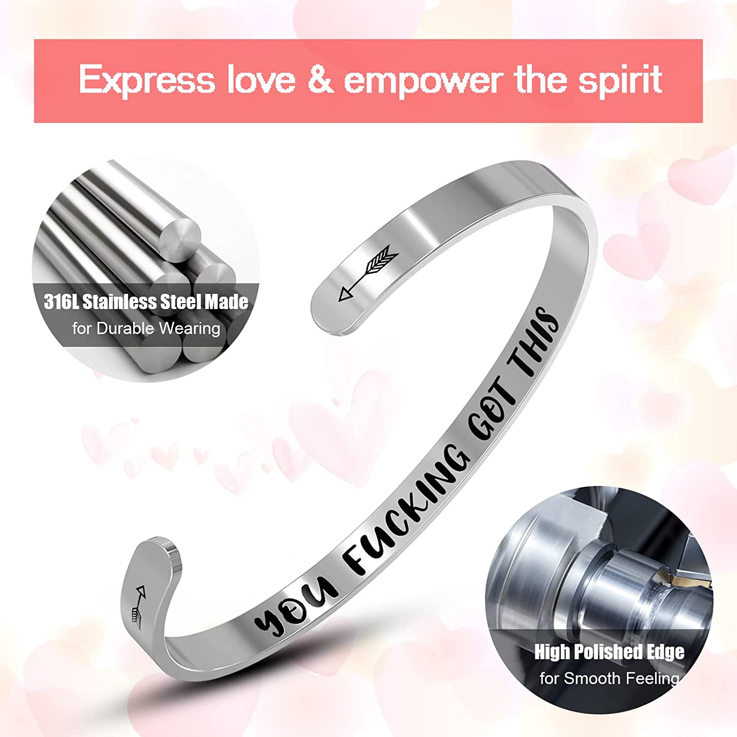 You fucking get this ModernMazing stainless steel cuff bracelet.