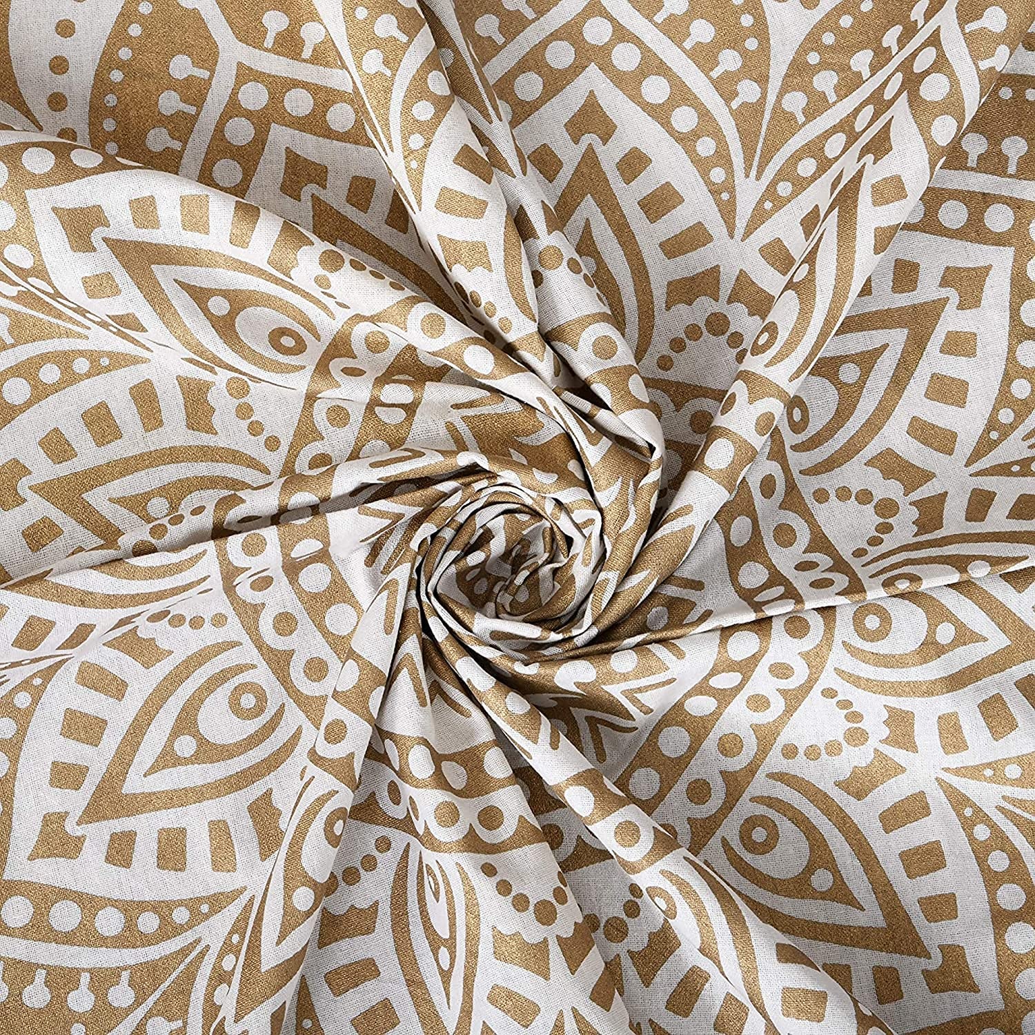 Top Selling Original Gold Mandala Ombre Tapestry Wall Hanging, Boho Bohemian Hippie Tapestries/Indian Cotton Dorm Decor Golden Twin Bedspread/Meditation Yoga Mat Rug 52X60 Inches