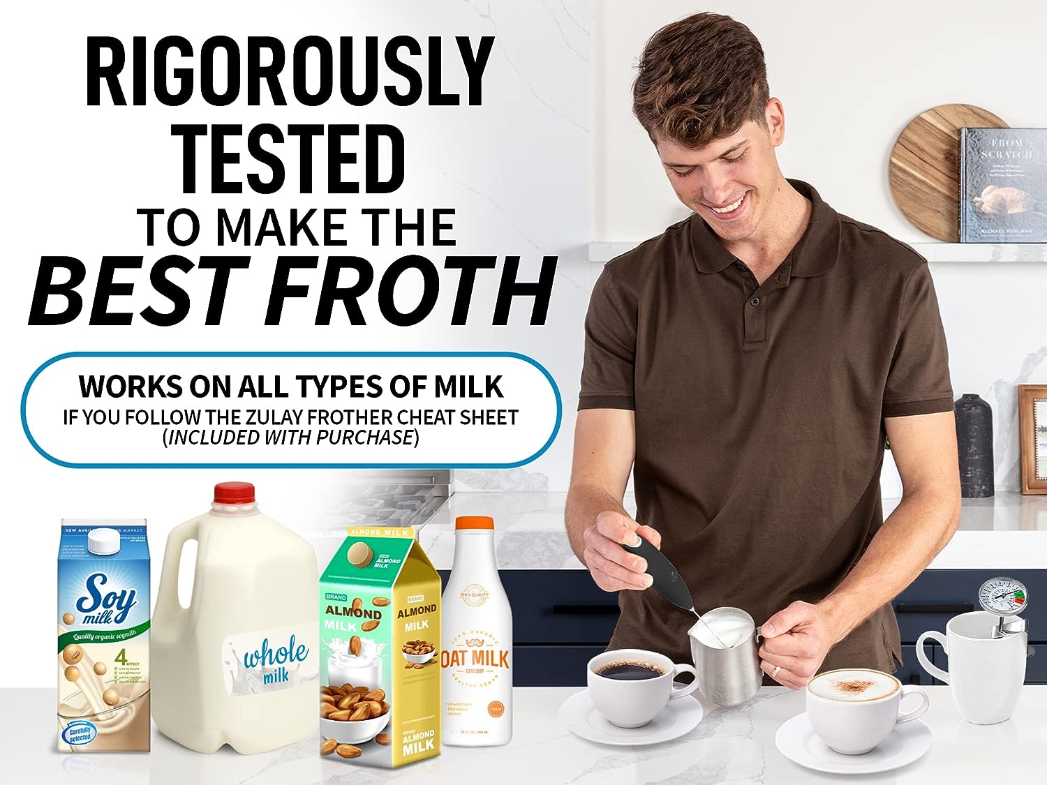 Milk Frother Handheld Foam Maker