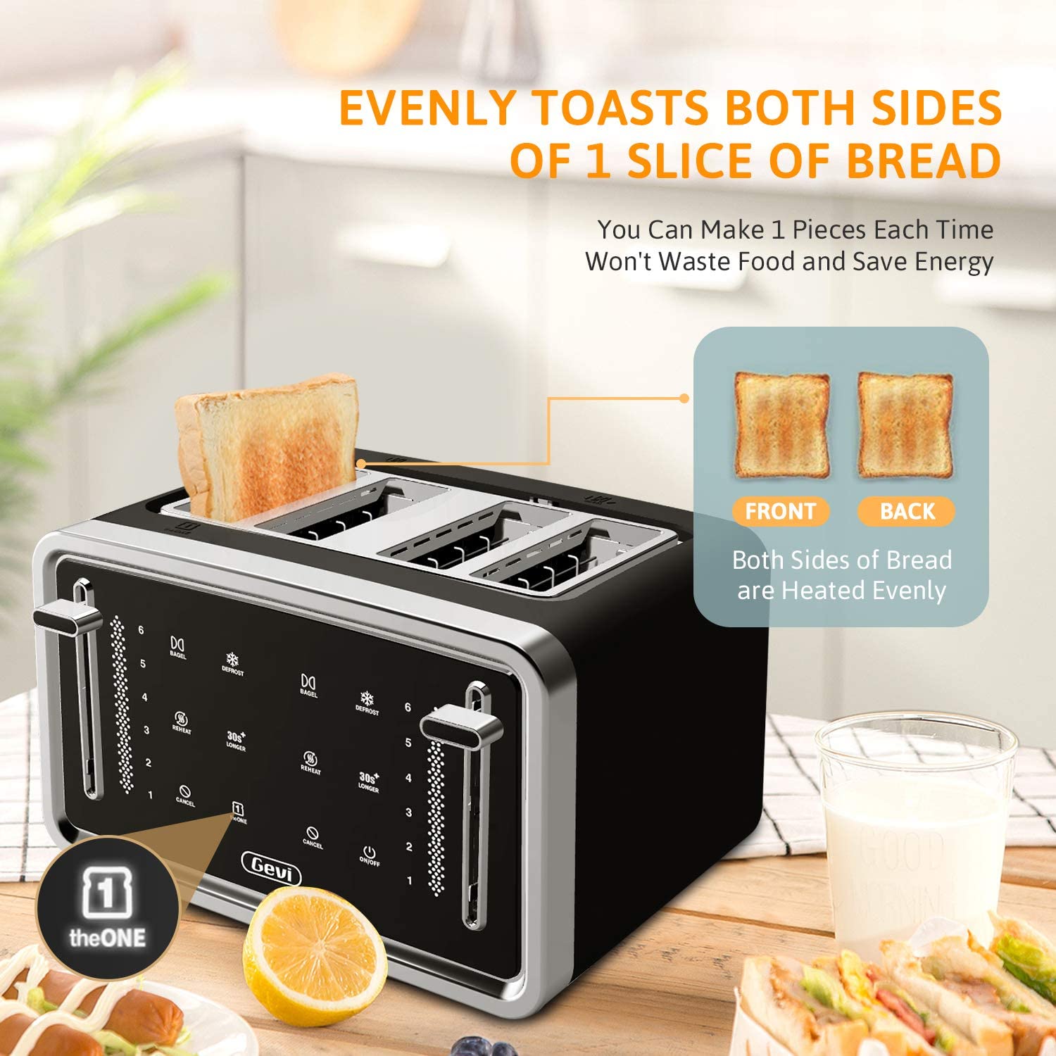 Led Display Touchscreen Bagel Toaster