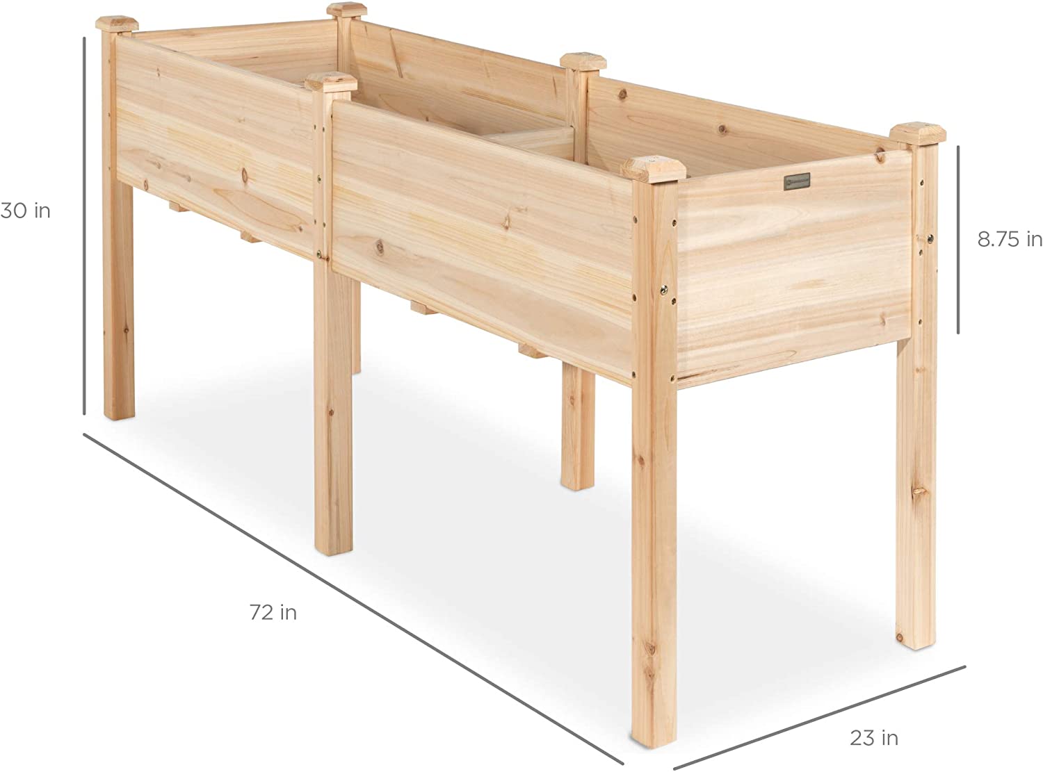 Elevated Wood Planter Box Stand 