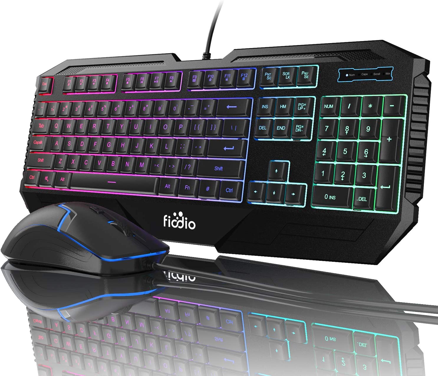 Rainbow Wired Gaming Computer Keyboard and Mouse Combo