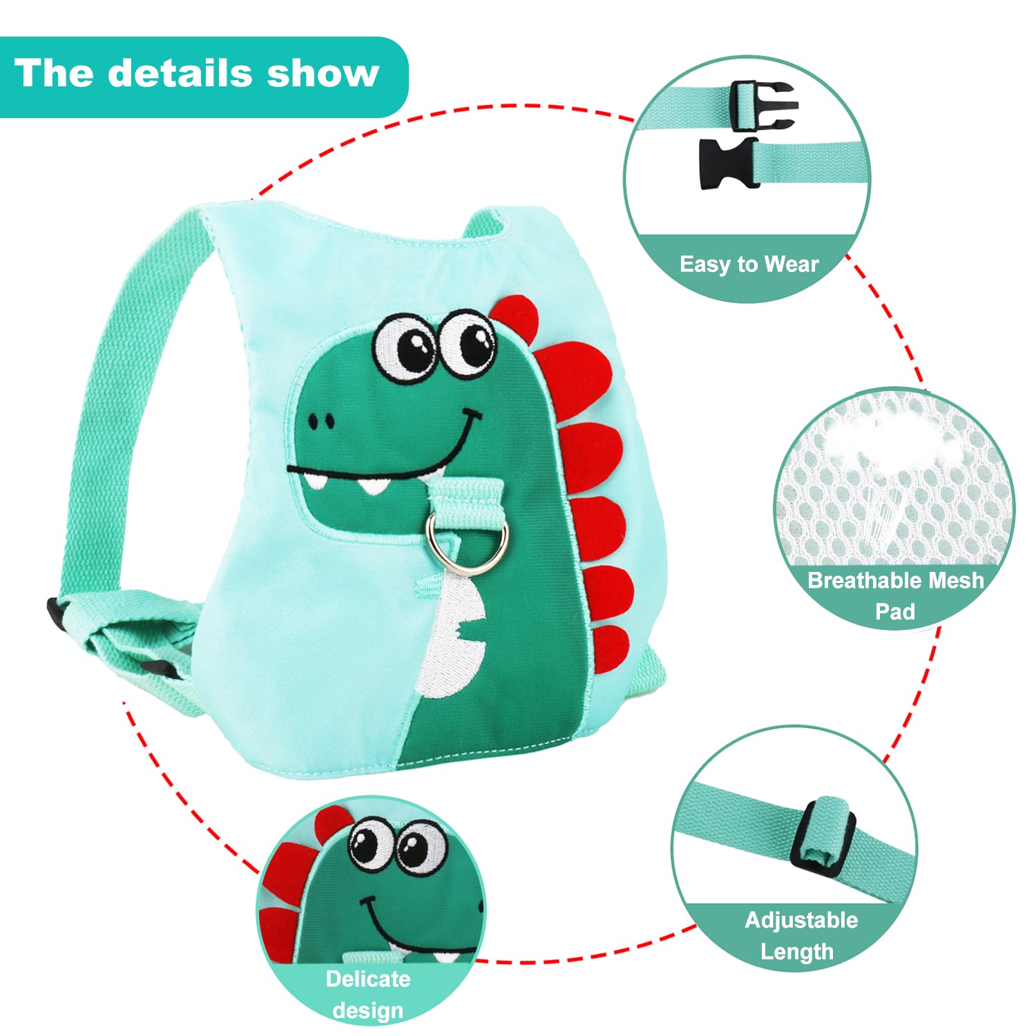 Toddler Leash for Baby Safety Walking Harness 