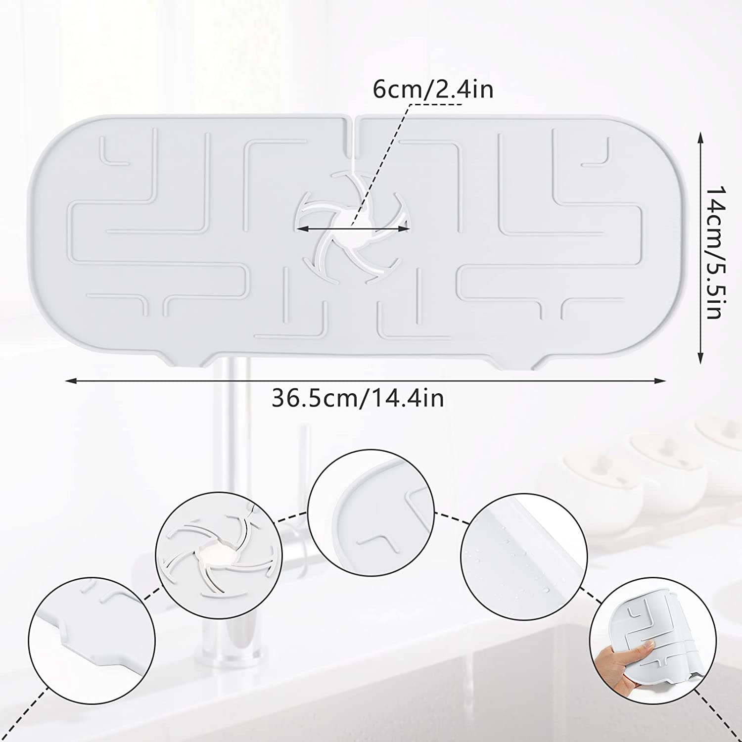 Silicone Sink Faucet Mat