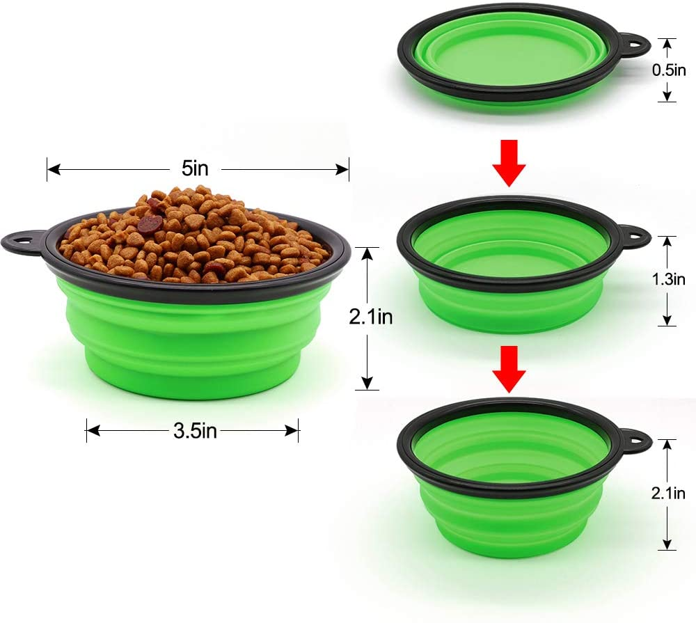 Collapsible Portable Pet Feeding Watering Dish
