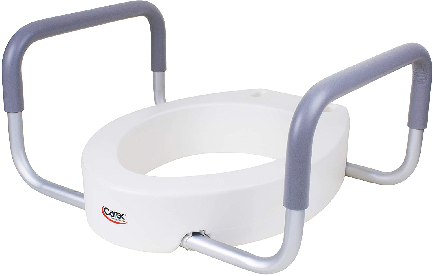 Elevated Toilet Riser with Removable Padded Handles