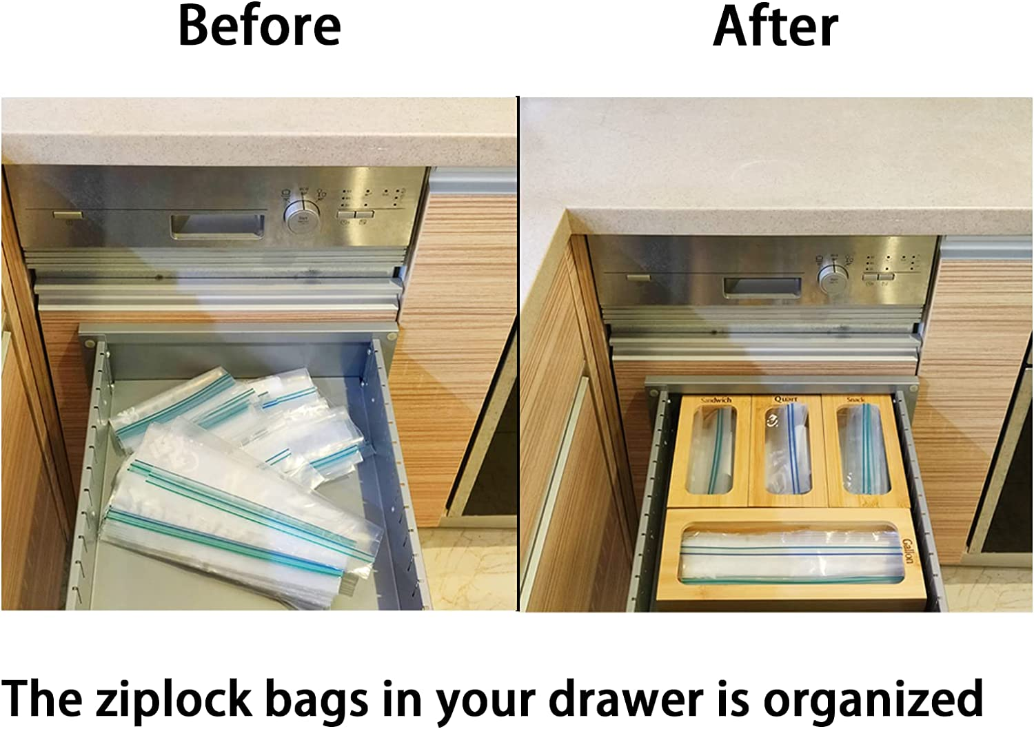 Ziplock Bag Storage Organizer