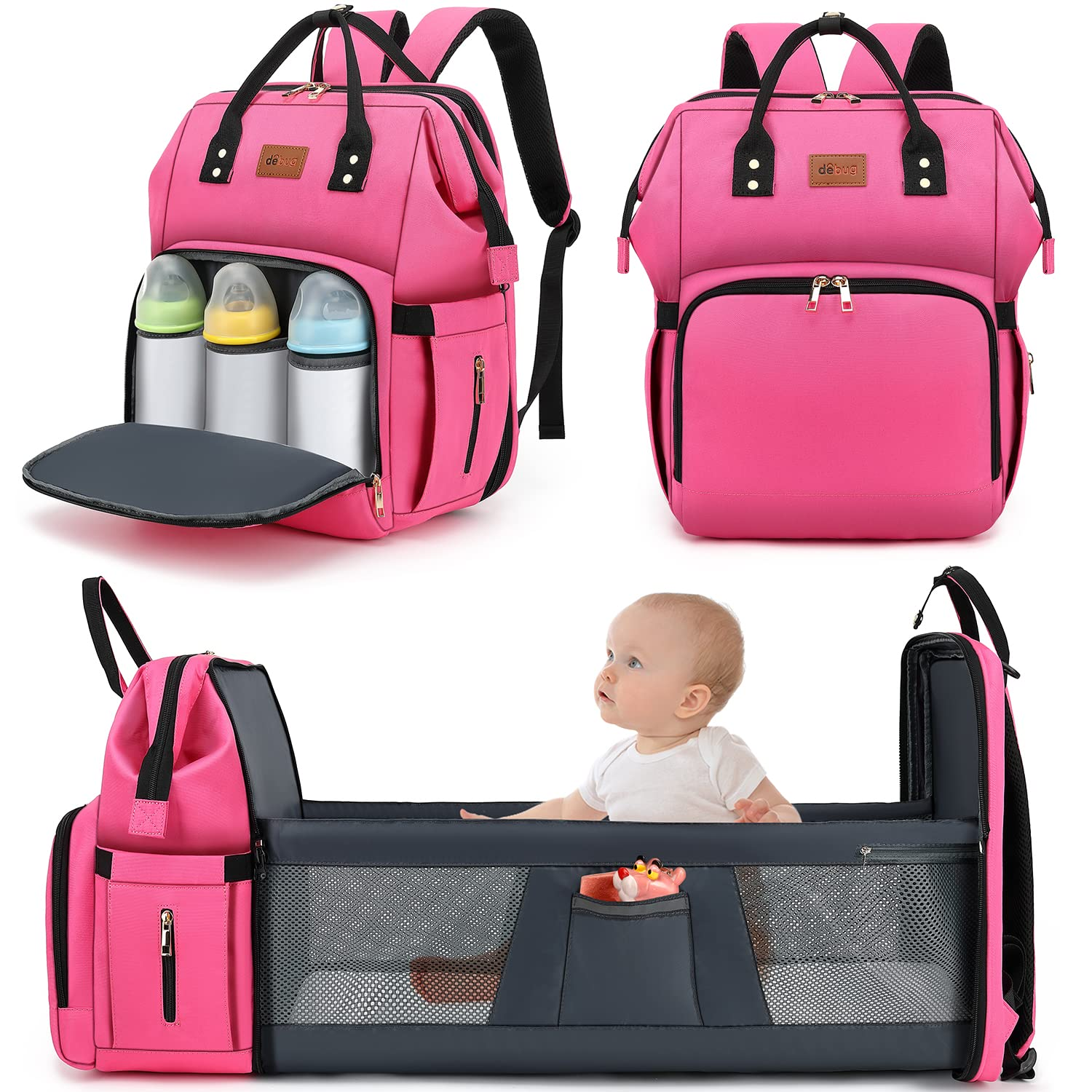 Baby Diaper Backpack with Changing Station